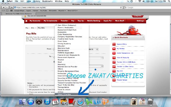 Bayar zakat Fitrah dengan CIMB Clicks