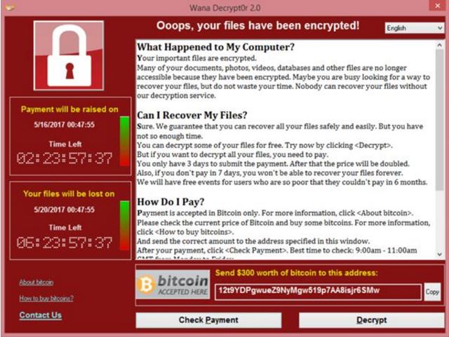 Serangan virus WannaCry Ransomware