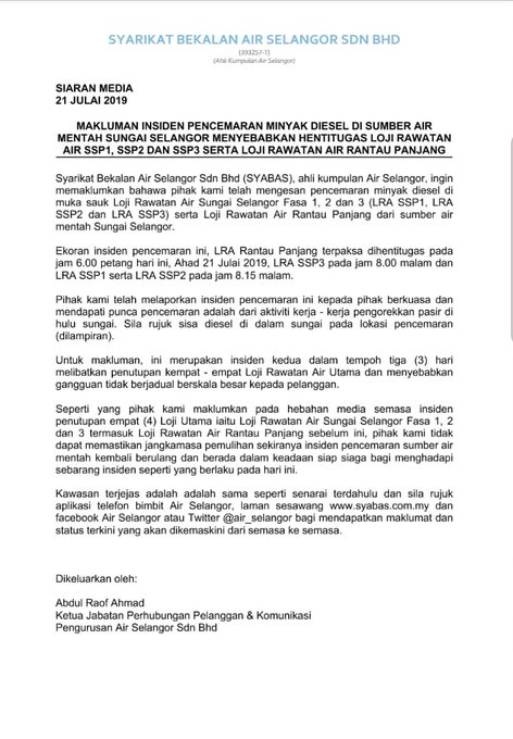 masalah-air-selangor-21-julai-2019